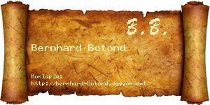 Bernhard Botond névjegykártya