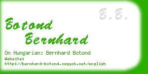 botond bernhard business card